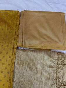 Mustard Banarasi Suit Set
