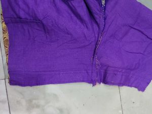Embroidered Purple Blouse