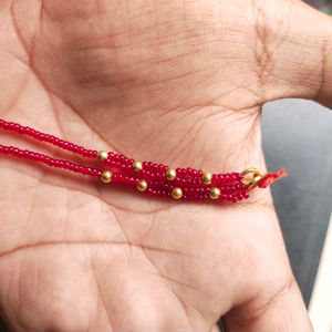 22k Pure 4+4=8 Gold Moti Handmade Kaan Chain 1pair