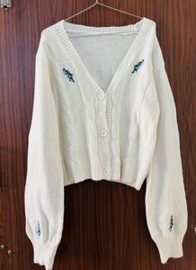 Floral Embroidered Cardigan