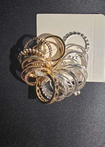 Gold And Silver plated Pinteresty rings COMBO