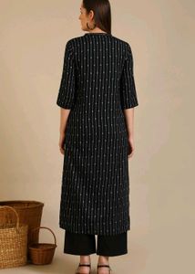 Striped Black Kurta