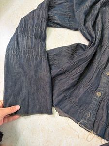 Y2K grunge denim  top🕸️🕷️