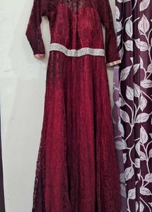 Red Net Gown