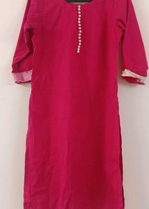 Elegant Pink Suit with Heavy Golden Lace Dupatta ✨