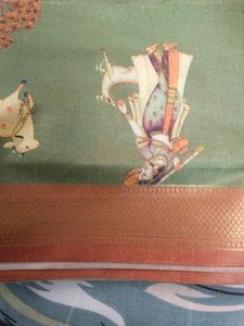 Sage Green Printed Saree