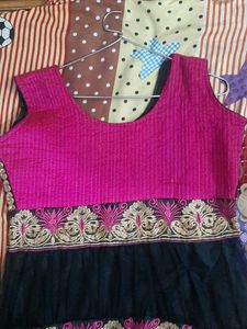 Pink &amp; Black Tiered Dress