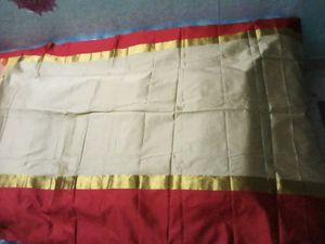 Brand New CottonSilk Saree with Golden LaceBorder