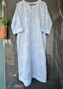 Floral Block Painted Kurta Set