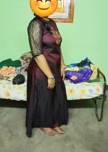 Burgundy Lace Sleeve Dress