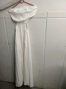 BoStreet White Strapless Cut Out Detailed Fit