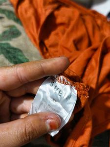 Orange Sleeveless Crop Top