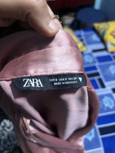 Pink Satin Wrap Dress