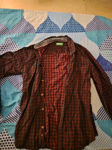 Benetton Plaid Shirt orginal