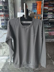 Striped sweat T-shirt