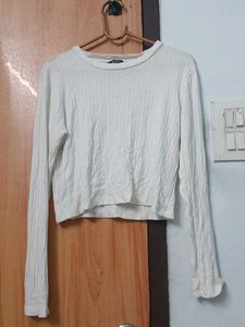 Ribbed Long Sleeve Crop Top