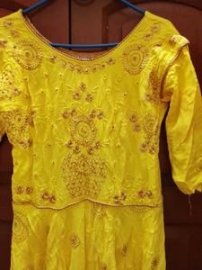 Yellow Embroidered Dress