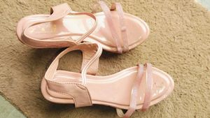 Pink Glitter Strap Sandals