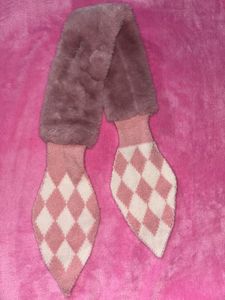 Self Design Wool Blend Women Pink Fancy Scarf