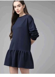 Navy Drop Waist Dress