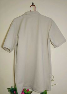 mens white Korean Polo t-shirt