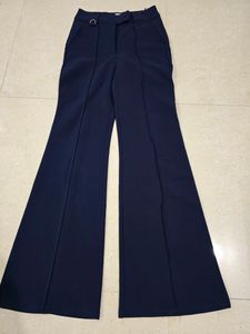 Flared Navy Blue Trouser