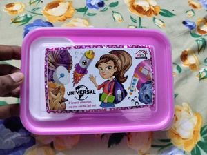 Pink Kids Lunch Box With Utensils