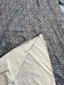 Leopard Print Maxi Skirt with Slit