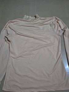 Lace Trim Long Sleeve Top