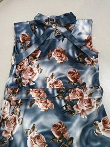 Grey Flower Midi