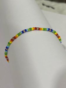 Multicolour seed bead bracelet