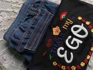 Outfit: Jeans &amp; Embroidered Tee