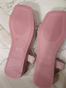 Pink Rhinestone Flats