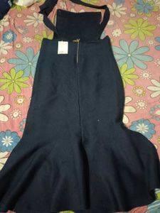 Navy Blue Woolen Maxi Dress New With Tag