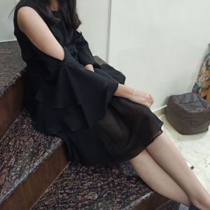 Black Cold Shoulder Dress