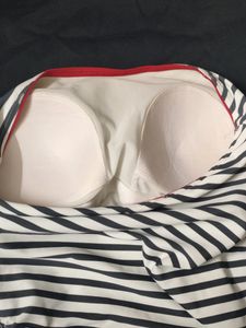 499RS.Strapless Swimwear