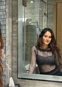 Stylish Black net Mesh Top