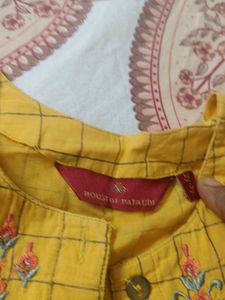 Cute Yellow A Line Kurta