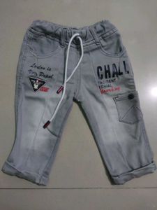 Cute Grey Kids Capri Pants