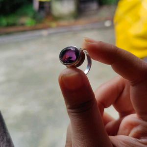 Amethyst Stone Silver Ring
