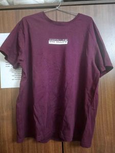 Cotton  Maroon Tshirt