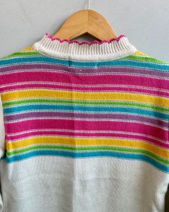 Colorful Striped Knit Sweater