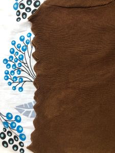 Brown Off Shoulder Top Partywear