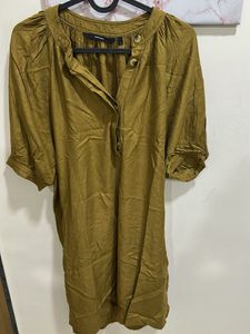 Olive Button-Down Dress