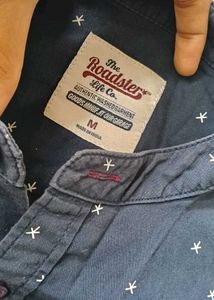 Blue Star Print Casual Shirt