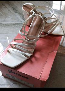 White Strappy Heels