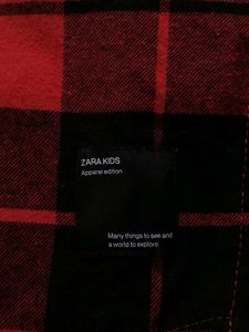 ZARA Men&#39;s/Boy&#39;s Red Check Shirt
