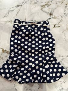 Polka Dot Ruffle Mini Skirt