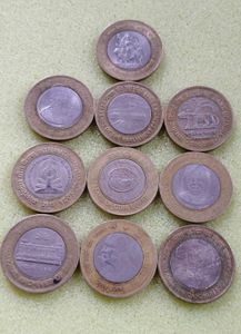 Commemorative 10 Rupee Coin Collection Set