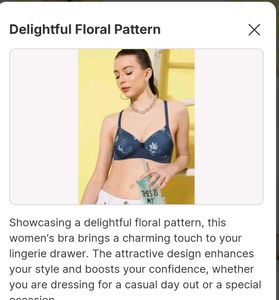 Floral Print Bra